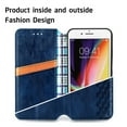 thumbnail image 6 of iPhone 7 Case,iPhone 8 Case, iPhone SE Case,PU Leather TPU Wallet Cover with Card Holder Kickstand Hidden Magnetic Adsorption Shockproof Flip Folio Phone Protective Case for iPhone 7/8/SE,Blue, 6 of 8