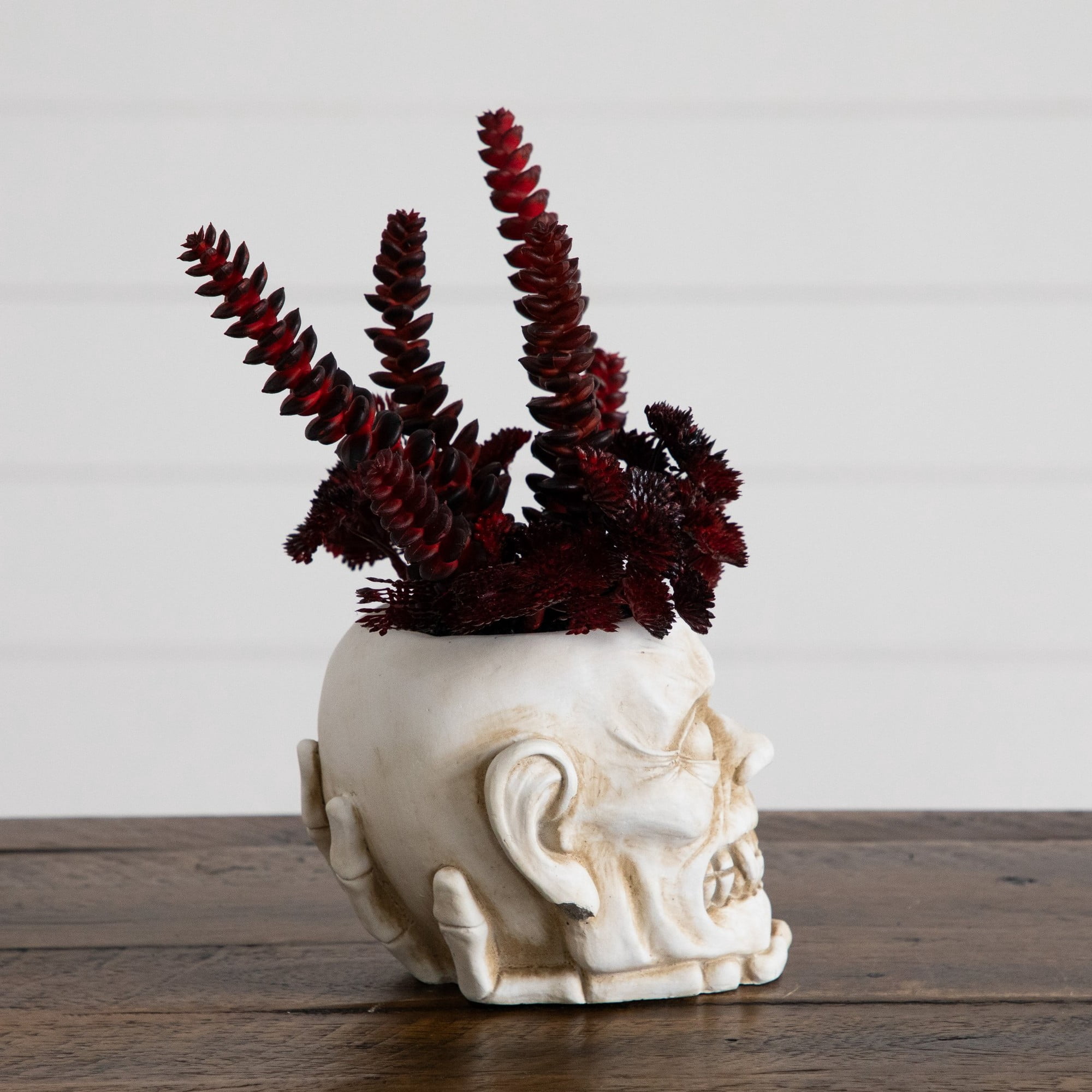 10in. Artificial Halloween Succulent Plant in Zombie Halloween Planter