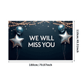 thumbnail image 3 of LUUFILx Starry Night We Will Miss You Backdrop Farewell Banner Event Celebration Party Supplies Photography Props Background Decorations, 3 of 9