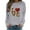 Grey, variant on Valentine's Day Women's Print Long-Sleeved Sweatshirt Casual Blouse Pullover