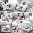 thumbnail image 5 of 3 Piece 4th of July Duvet Cover Set California King, Microfiber Comforter/Quilt Cover with Corner Ties and 2 Pillowcases, Independence Day Blue Board Star All Season Soft Bedding with Zipper Closure, 5 of 8