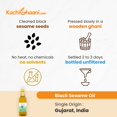 thumbnail image 5 of Truly Cold Pressed Black Sesame Oil, Wood Pressed Unrefined Untoasted Kala Til Oil, Single Ingredient, 6.8 fl oz (200 ml), 5 of 7