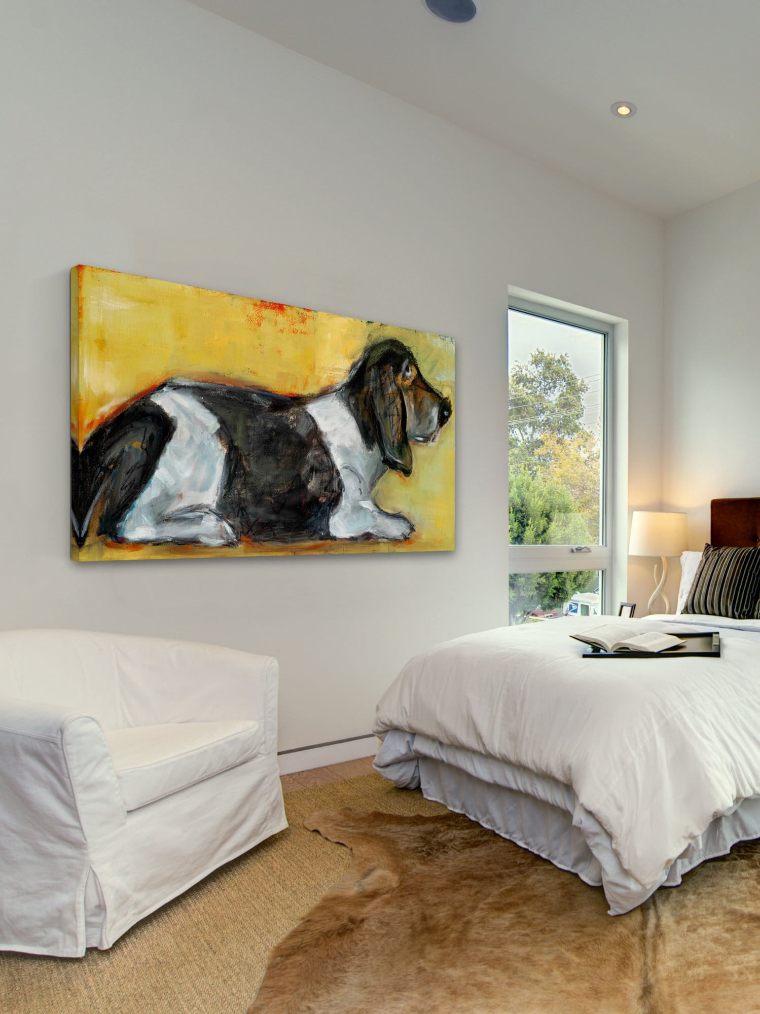 Marmont Hill Inc Marmont Hill - Hush Puppy by Tori Campisi Painting Print on Canvas - Multi-color