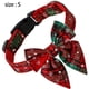 thumbnail image 2 of Collar navideño para perros Laklulu con lazo, collar navideño ajustable con hebilla de seguridad, suave, VERDE, 2 of 5
