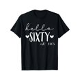 thumbnail image 1 of Hello Sixty Est 1965 60e Anniversaire Jalon Rétro Graphique T-Shirt Unisexe V106, S - 5TG, 1 of 4