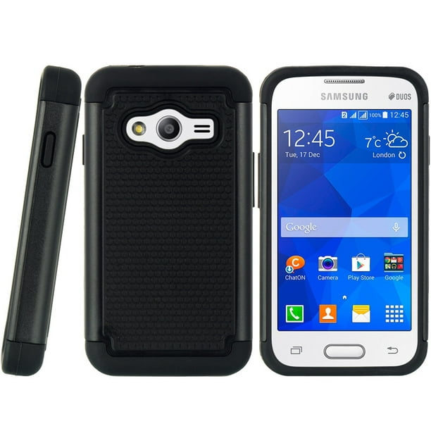 Leonardoda Grote waanidee reguleren Samsung Galaxy Ace 4 Lite Grippy Hybrid Case Black Tpu Bla - Walmart.com