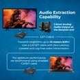thumbnail image 4 of OREI 4K @ 120hz HDMI Over Ethernet Extender Balun - UltraHD 4:4:4 Over Single CAT6/7 Cable with HDR, & IR Control, RS-232 - Up to 100 Ft with CAT6/7 Audio L/R Out (UHD-EX120HZ-K), 4 of 10