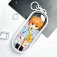 thumbnail image 3 of Clear Figure Display Bag with Metal Buckle Waterproof PVC Zipper Dustproof Portable OB11 BJD Doll Carrying Case Hanging Storage Bag, 3 of 5