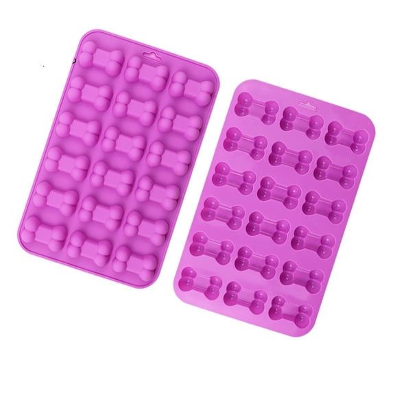 Reusable Silicone Molds with Puppy Dog Paw and Bone Shaped, Flexible & Non-Stick Ice Cube Tray, Candy and Chocolate Making Mold for Homemade Baking Dog Treats, Jelly, Biscuit & Cupcake