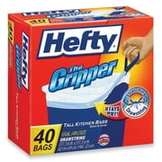 Hefty The Gripper 13 Gallon Drawstring Tall Kitchen Trash Bags, 40 Pack