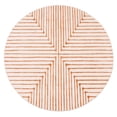 thumbnail image 4 of GLN Rugs Claros - Contemporary, Machine Washable Area Rug - 5'3" Round Orange Beige Home Carpet, 4 of 6