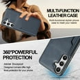 thumbnail image 4 of Allytechgroup Case for Samsung Galaxy A36 5G with Cards Holder, RFID Blocking 2 In 1 Wallet Case with Stand Support Wireless Charging Shockproof Magnetic Back Cover for Women Men, Blue, 4 of 7