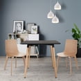 thumbnail image 4 of Solid wood dining table, Modern square bar table, Mid-century square dining table, Small dining table for Kitchen Dining Room & Living Room, 4 of 5