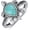 Turquoise-6, variant on Turtle Ring 925 Sterling Silver Genuine Turquoise/Larimar/Jade Ring Turtle Design Sea Tortoise Gifts for Women Best Friend Her