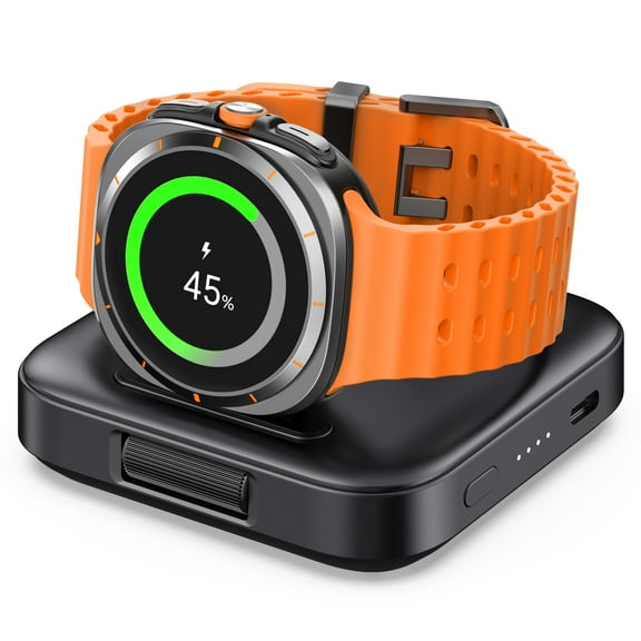 Portable Samsung Watch Charger for Samsung Watch  8/8 Classic, SwanScout 303S, 1800mAh Wireless Charger for Galaxy Watch 7/Ultra/6/6 Classic/5/5 Pro/4/4 Classic/3/Active 2/Active, for Travel