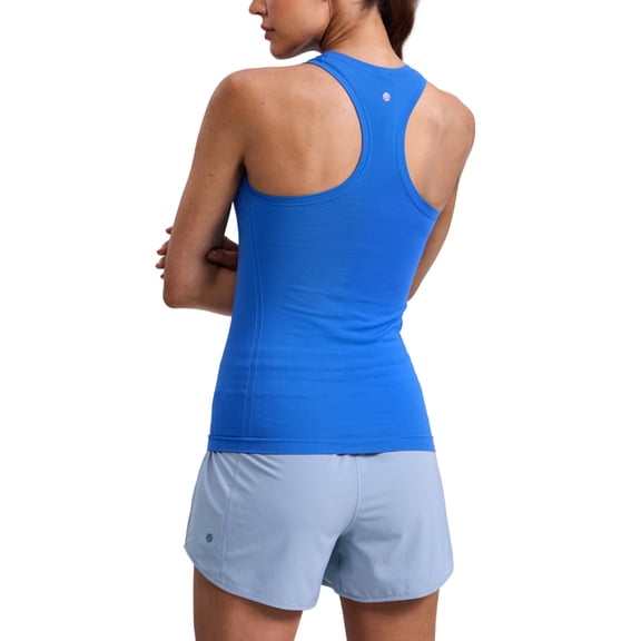 CRZ YOGA Seamless Workout Tank Tops for Women Hip Length Athletic Running Gym Sleeveless Shirts Racerback