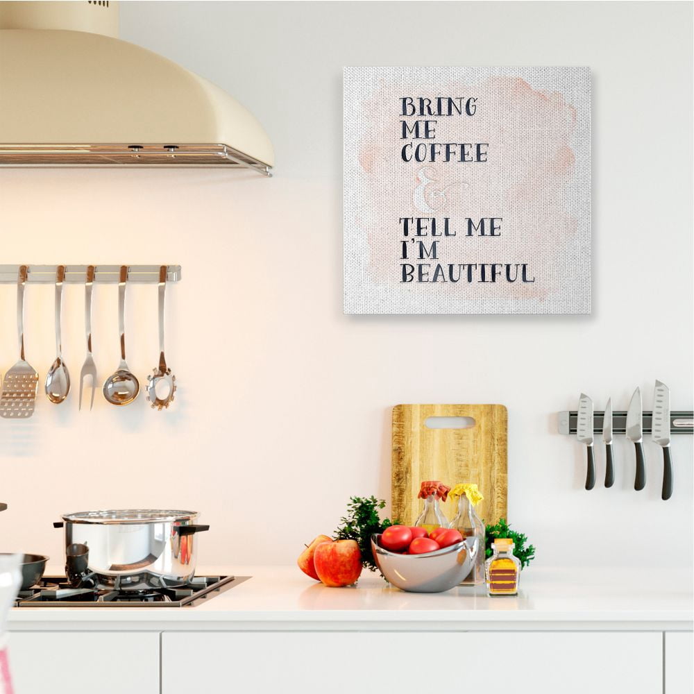 Stupell Industries Bring Me Coffee Phrase Romantic Couple Quote Designed by Tara Moss