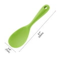 thumbnail image 2 of 8.7" Silicone Soup Ladle Spoon Wood Hand Restaurant Kitchen Scoop Utensil Cooking Supplies Green, 2 of 7