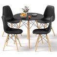 thumbnail image 1 of Costway Dining Table Set Modern 5 PCS For 4 Round Dining Room Table Set with Solid Wood Leg Black, 1 of 10
