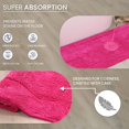 thumbnail image 5 of Home Weavers Waterford Collection 100% Cotton Tufted Bath Rug, Extra Soft and Absorbent Bath Rugs, Non-Slip Plush Bath Carpet, Machine Wash, Bath Mat for Bathroom, 18"x18" Lid Cover, Hot Pink, 5 of 5