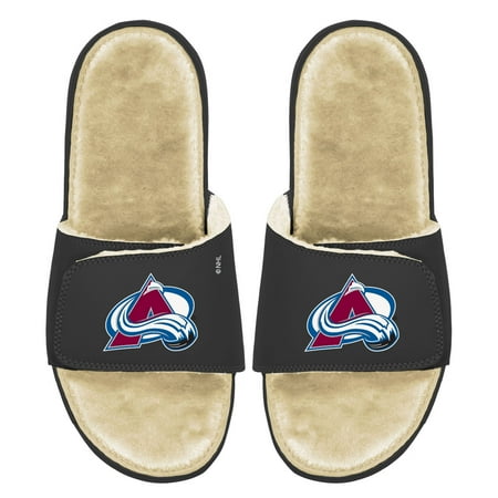 

Youth ISlide Black/Tan Colorado Avalanche Faux Fur Slide Sandals