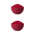 thumbnail image 2 of Youkk Easy To Install Double-layer Plastic Flowerpot For Walls Drainage Flower Pot Claret 2Set, 2 of 6