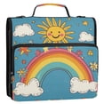thumbnail image 5 of FORMRS Zipper Binder with Shoulder Strap 2-inch Ring 500 Sheet Capacity File Bag, Rainbow with Stars, 5 of 5