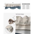 thumbnail image 5 of Tie Up Valance Curtain for Kitchen,Summer Beach Abstract Blue Wave Rod Pocket Short Curtains Adjustable Tie-Up Shade Valances,Seaside Gradient Water Ripple Window Treatment for Bathroom Living Room, 5 of 8