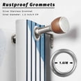 thumbnail image 2 of Outdoor Curtains for Patio Waterproof, Blue Bohogeometric Outdoor Privacy Panels Grommet, Bohemia Ethnic Abstract Lines Leaf Blackout Outside Curtains for Porch/Cabana 54"x84", 2 Panels, 2 of 8
