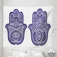 thumbnail image 1 of Hamsa Tapestry, 2 with Old Fashioned Ornaments Vintage, Fabric Wall Hanging Decor for Bedroom Living Room Dorm, 5 Sizes, Violet Blue White, by Ambesonne, 1 of 1