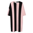 thumbnail image 4 of Pink And Black Vertical Stripes Sleepshirts For Sleeping Travels Loose Sleepdress Pajama Dress Soft Nightdress Sleepwear, 4 of 7