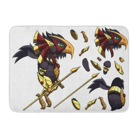 GODPOK Adventure Anime Enemy Monster Game Character Ready for Animation All Limbs Parts of Body are Fully Animal Rug Doormat Bath Mat 23.6x15.7