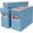 Dusty Blue, variant on File Organizer Box with Lid & Handle, Thickened Cardboard Hanging File Folder Storage Boxes for Letter Size, Portable Filing Organizer for Office, Home, Classroom, Black 2 Pack