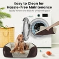 thumbnail image 2 of Washable Dog Bed with Removable Cushion for Medium Small Dogs Easy to Wash Pet Sofa Bed with Side Rectangle Bolster Cat Bed Calming Cuddle Puppy Bed Slip Bottom CM, 2 of 6