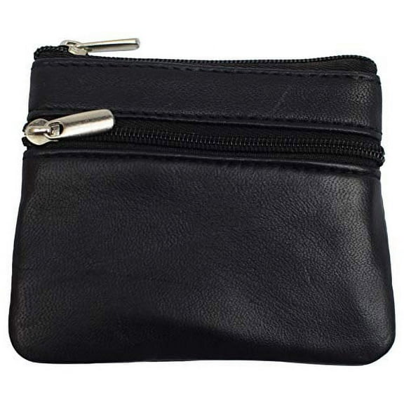 Genuine Leather Coin Purse Keychain for Women Marshal Coin Pouch Mini Zipper Change Purse Wallet