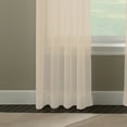 thumbnail image 4 of Curtainworks Trinity Crinkle Polyester Sheer Poletop Single Panel Curtain, Oyster, 51" x 132", Adult, 4 of 5