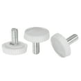 thumbnail image 1 of Unique Bargains 30 Packs M4 x 8mm Boutons de Serrage Filetés Mâles Vis de Pouce Grip Blanc, 1 of 5