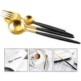 thumbnail image 2 of 4-Piece Stainless Steel Cutlery Set, Black / Gold Version, 2 of 7