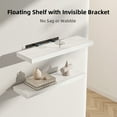 thumbnail image 2 of 16.5 in Solid Wood Floating Shelves Wall Mounted Shelves, White Wash Color, Set of 2, 2 of 7