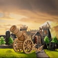 thumbnail image 3 of ROBOTIME Wheeled Siege Artillery Wooden 3D Puzzle Toy Kits to Build, Home Decor Building Model Craft Kits, Gifts for Teens Adults, 3 of 6