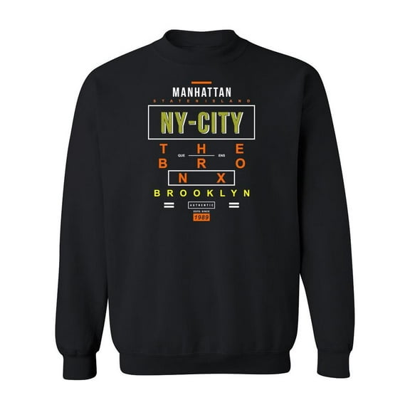 Manhattan, The Bronx, Brooklyn Sweatshirt Men -Image by Shutterstock, Male 5X-Large