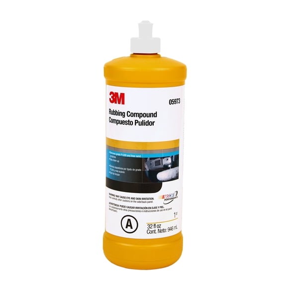 3M Rubbing Compound, 05973, 1 qt (32 fl oz/946 mL), 6 bottles per case