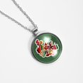 thumbnail image 4 of Thanksgiving Font Glass Circular Pendant Necklace Jewelry, 4 of 5