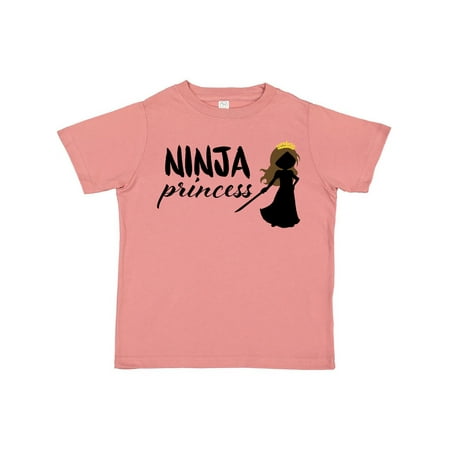 

Inktastic Ninja Princess-brown haired silhouette Gift Toddler Toddler Girl T-Shirt