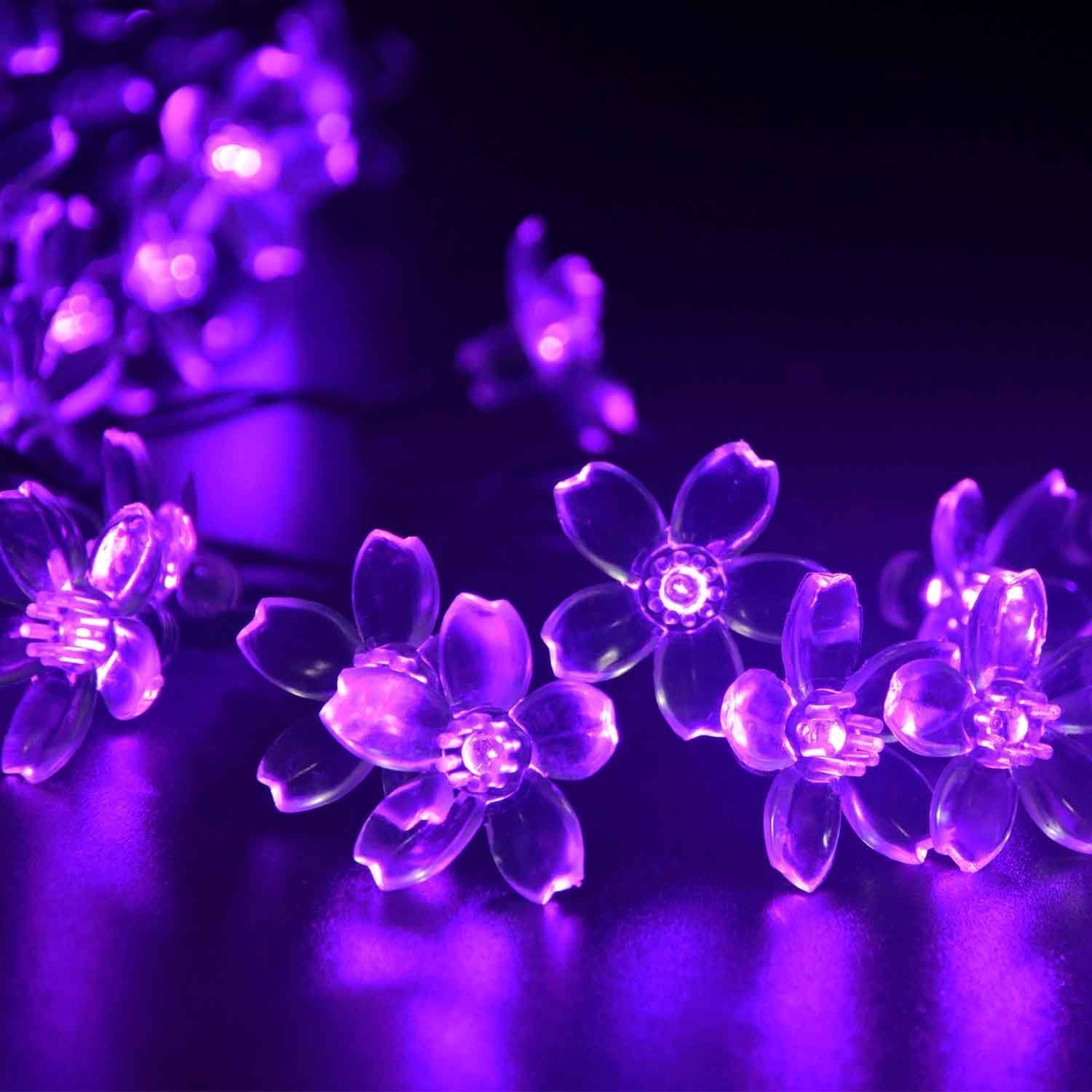 solar 50 led string garden clear lights indoor outdoor outdoor designs