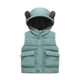 thumbnail image 2 of Esaierr Toddler Fleece Vest Jacket Coats for Boys Girls,1-7Y Baby Thickened Warm Sleeveless Fleece Jacket Kids Winter Vest Outwear with Pockets, 2 of 7