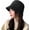 Black, variant on Women Bowknot Bucket Hat Bow Accent Cloche Hat Vintage Elegant Church Hat Felt Knitted Bowler Hat with Bow