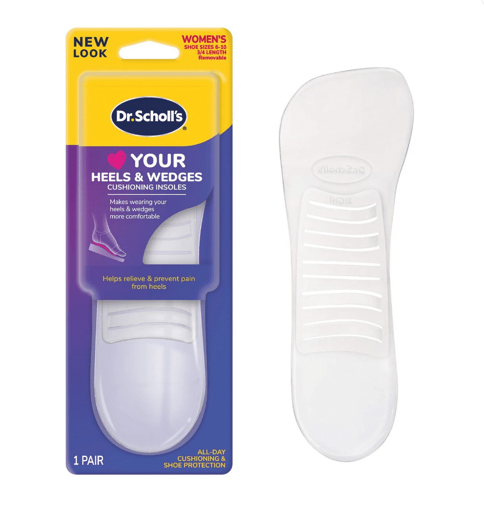 Dr. Scholl s Love Your Heels Wedges 3 4 Insoles with Cushion All day Comfort 1 pair Walmart