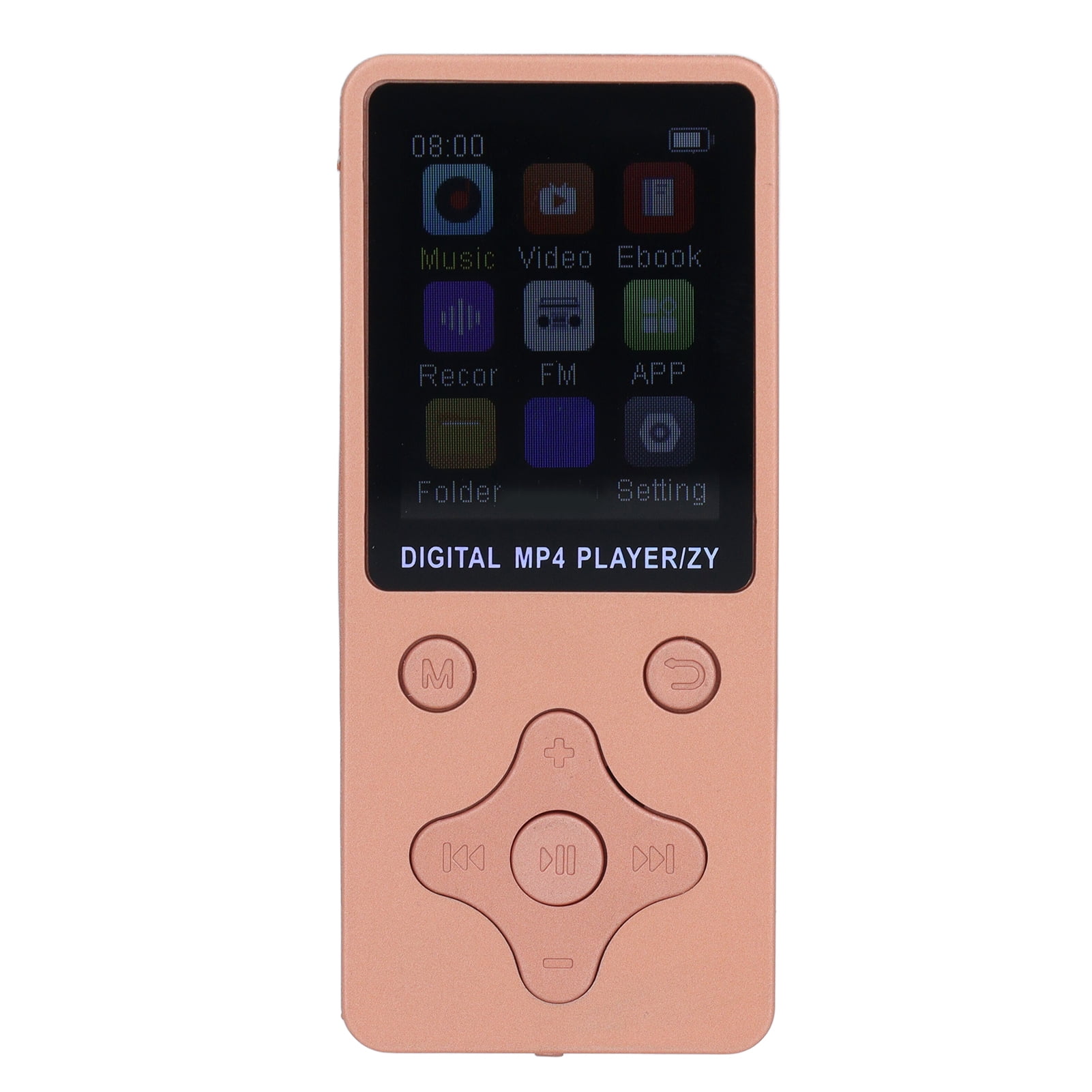 Smart Devices Bluetooth MP3 MP4 Player, MP3 MP4 Player 1.8 Inch LCD Screen with Earphones for Sports Rose Gold