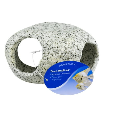 UPC: 0030172078552 | Penn-Plax Deco-Replicas Aquarium Ornament Round Stone Hideaway Large 4   1.0 CT